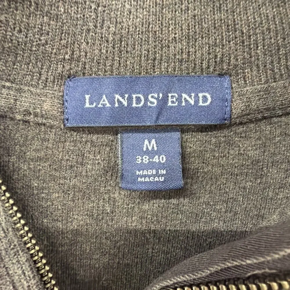 Lands End Men’s Sweater Quarter Zip Size M Baumwoole